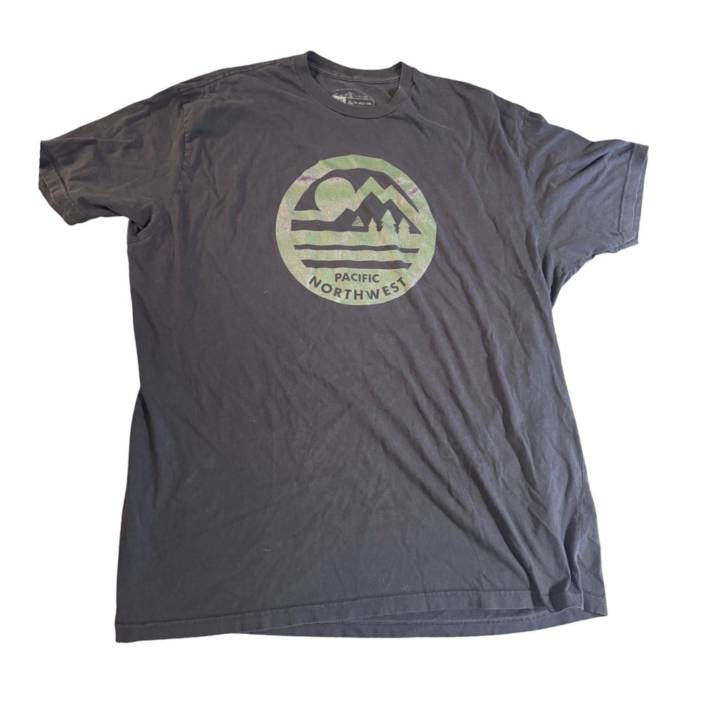 The Great PNW Pacific Northwest Mountain Graphic Tee Grey XXL Mens Short Sleeve